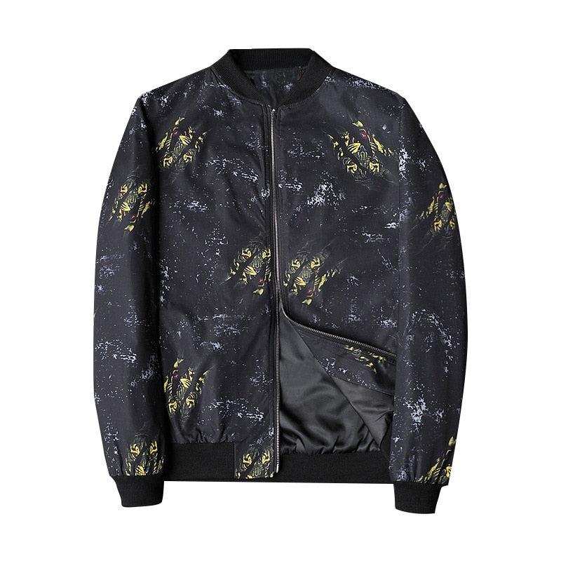 Herbstliche Bedruckte Herren-Bomberjacke - Enzo