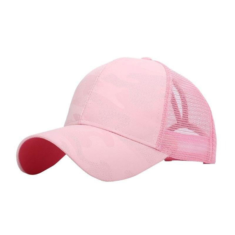 Trendige Damen Baseballcap mit Zopfloch & Klettverschluss – Leona
