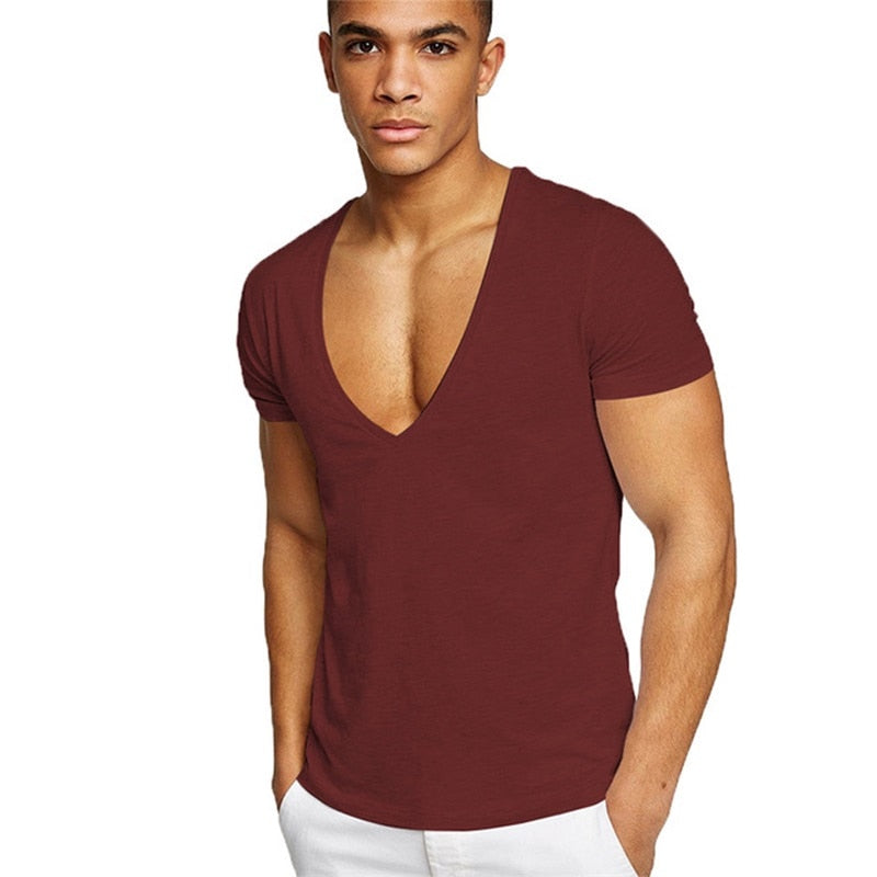 Lässiges & Figurbetontes Herren V-Ausschnitt T-Shirt – Jonas