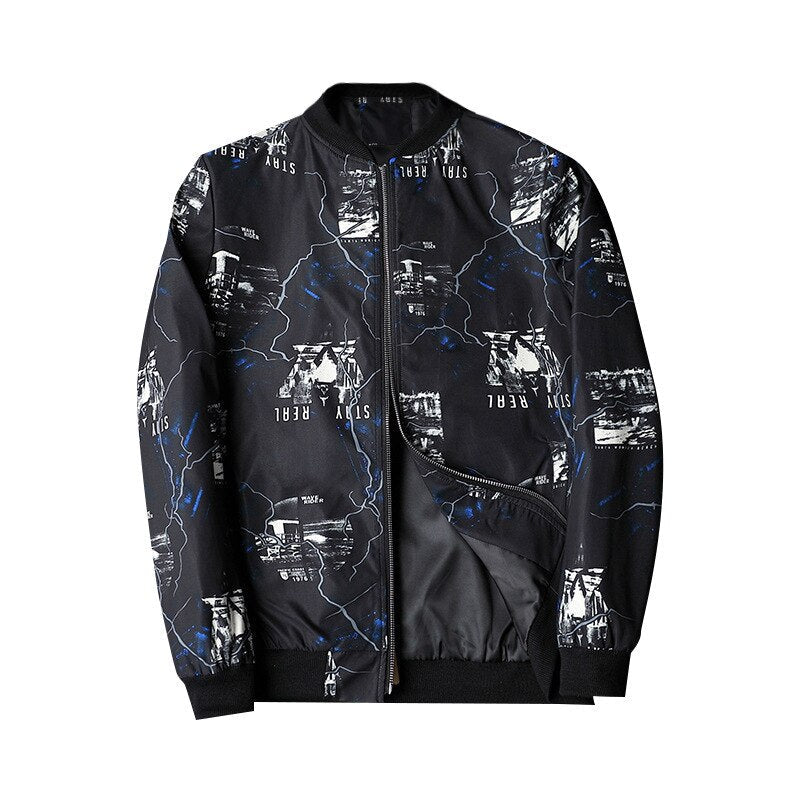 Herbstliche Bedruckte Herren-Bomberjacke - Enzo