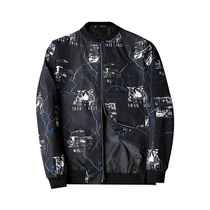 Herbstliche Bedruckte Herren-Bomberjacke - Enzo
