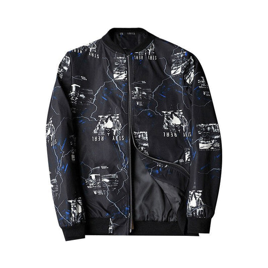 Herbstliche Bedruckte Herren-Bomberjacke - Enzo