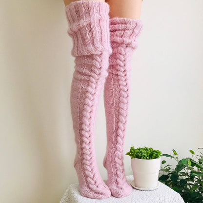 Damen Überknie-Stricksocken – Aurora