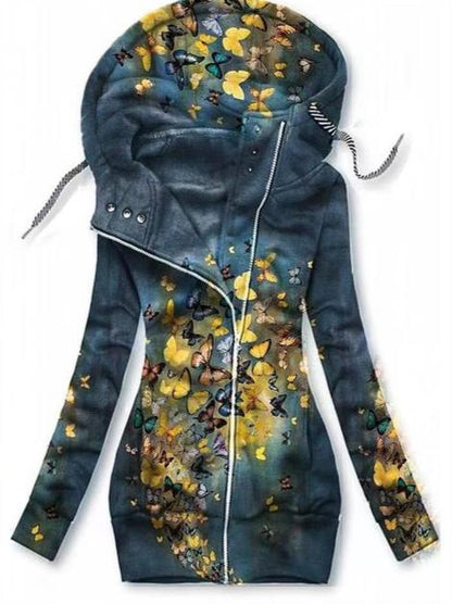 Damen Herbst-Schmetterling Kunst Cardigan – Alina