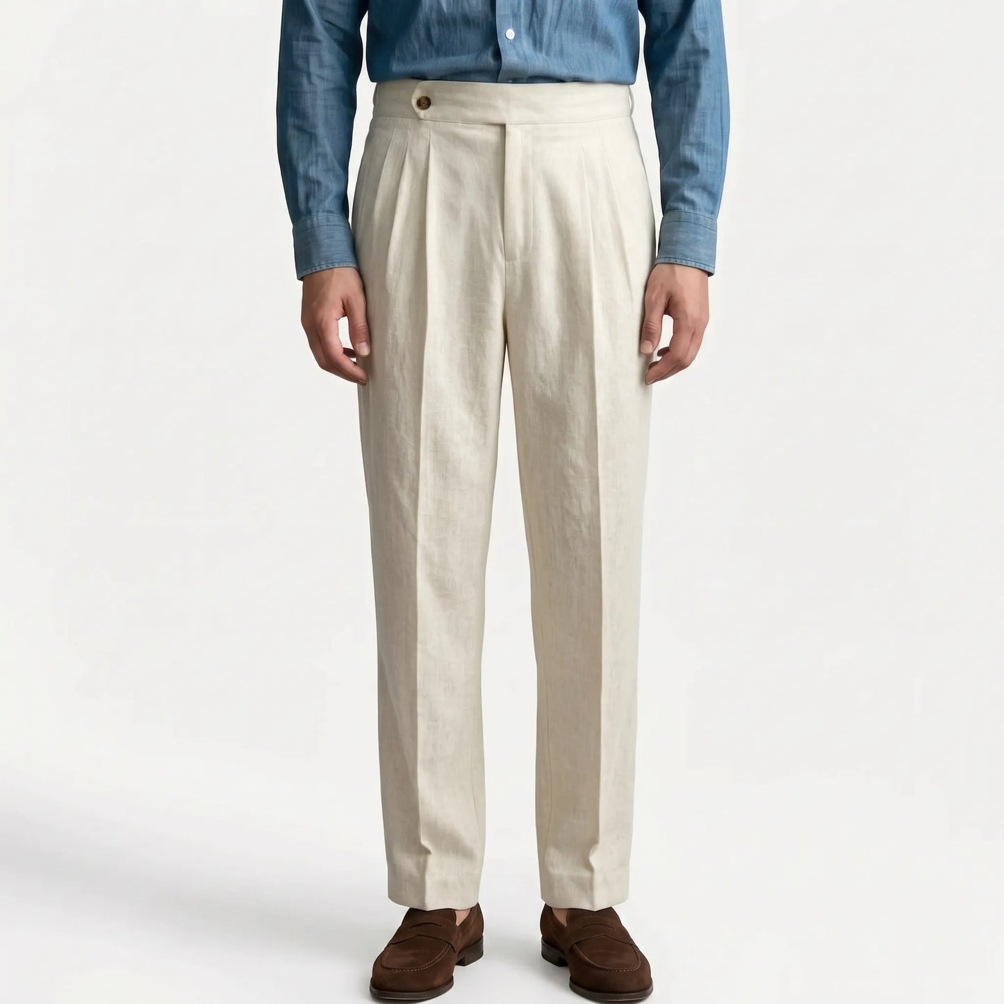 Hochgeschnittene Bundfaltenhose -  Francis