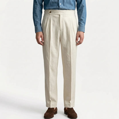Hochgeschnittene Bundfaltenhose -  Francis