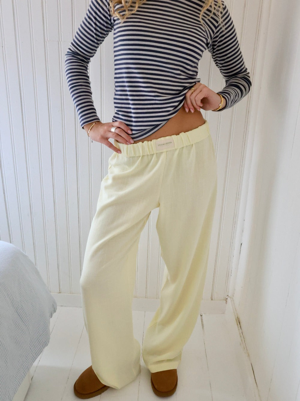 Weiche Bio-Baumwoll Lounge-Hose – Herbstliche Sienna
