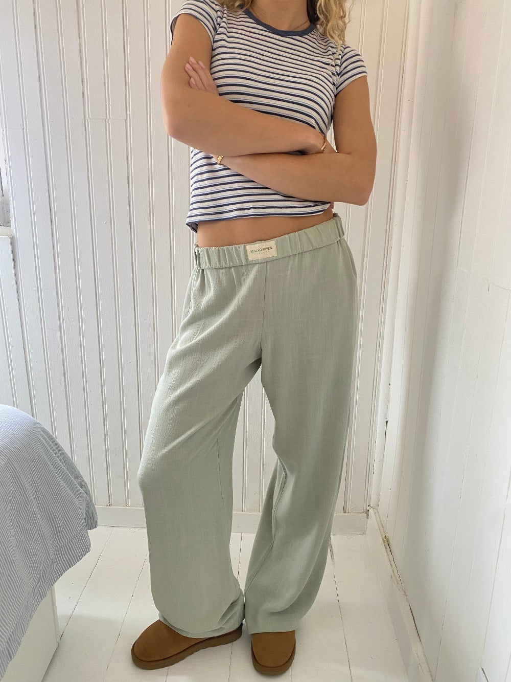 Weiche Bio-Baumwoll Lounge-Hose – Herbstliche Sienna