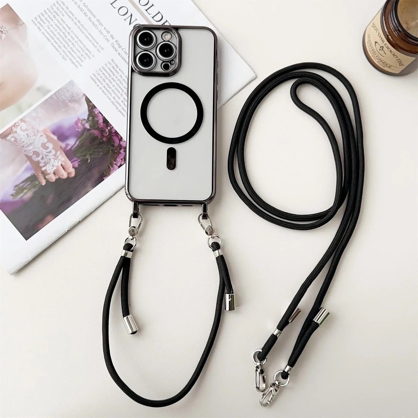 MagSafe-Umhängehülle für iPhone mit Tragegurt – Halo (1+1 GRATIS)