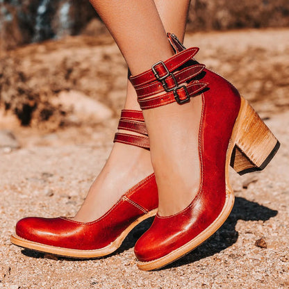 Herbstliche & stilvolle Damen Lederschuhe mit rutschfester Sohle – Amalia