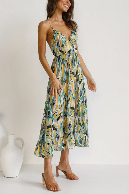 Luftiges Maxi-Sommerkleid mit Taillenschnitt – Mira
