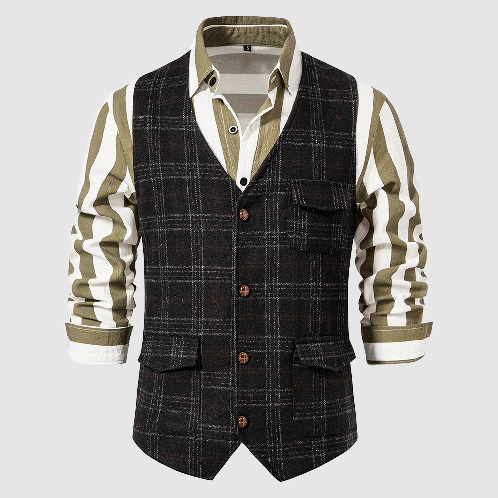 Vintage Herren Weste mit Karomuster – Henri