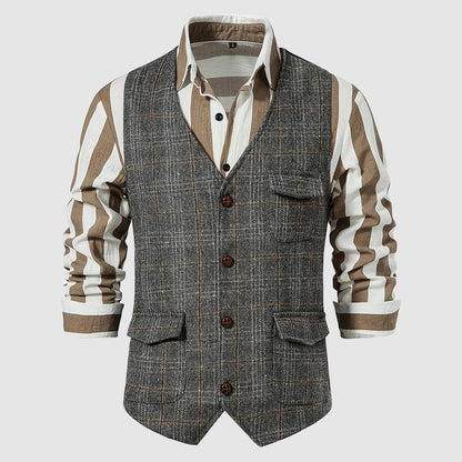 Vintage Herren Weste mit Karomuster – Henri