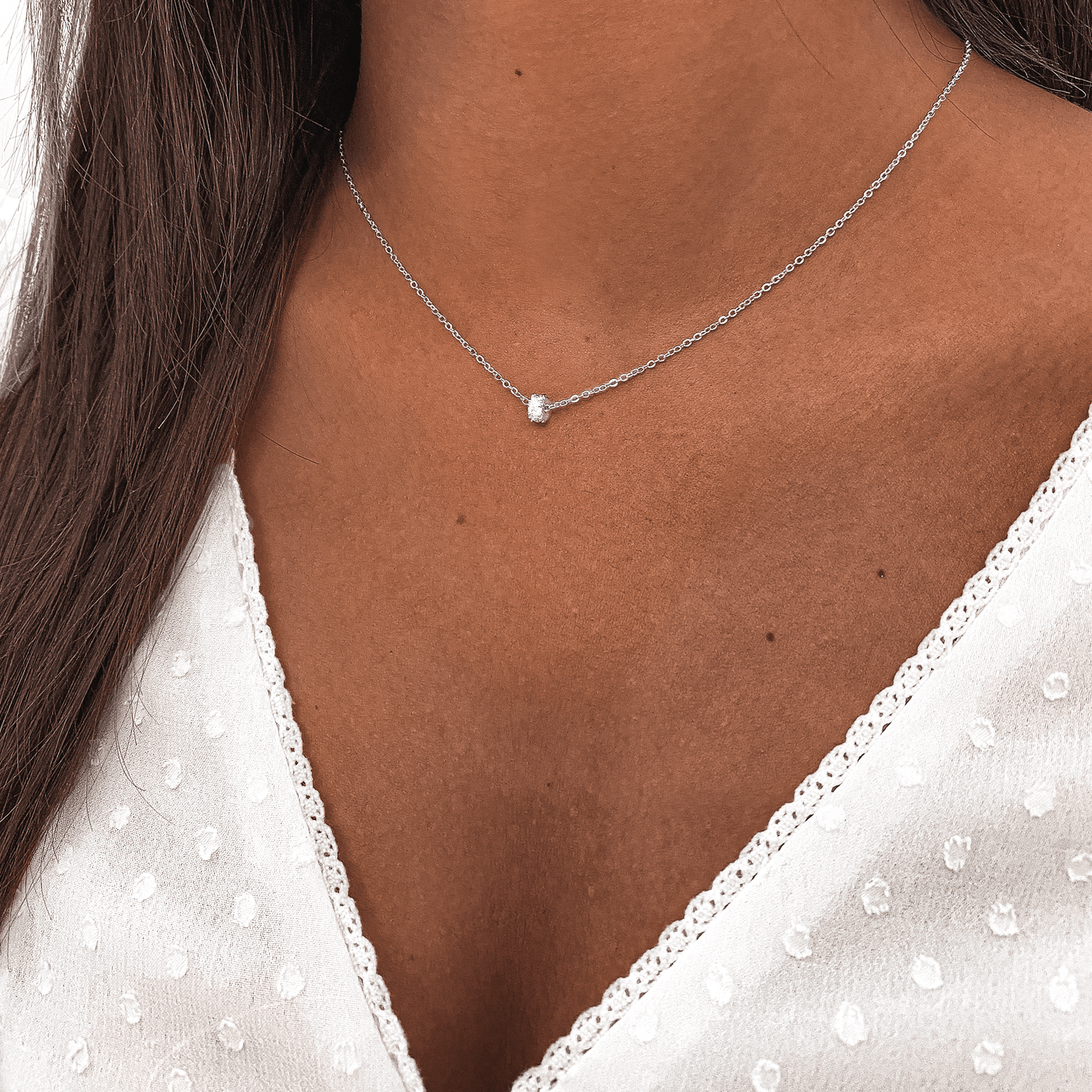 Kette Mit Zirkonia-Anhänger - GlimmerCircle 