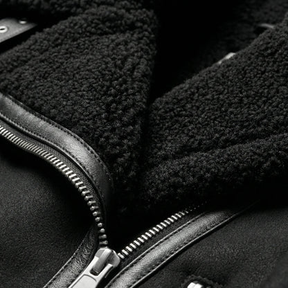 Klassische Lammfell-Inspirierte Jacke - Sophie