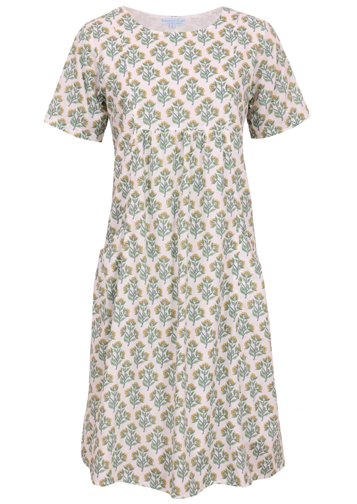 Knielanges Sommerkleid Mit Kurzen Ärmeln - Tamina