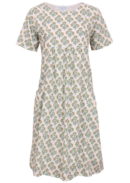 Knielanges Sommerkleid Mit Kurzen Ärmeln - Tamina
