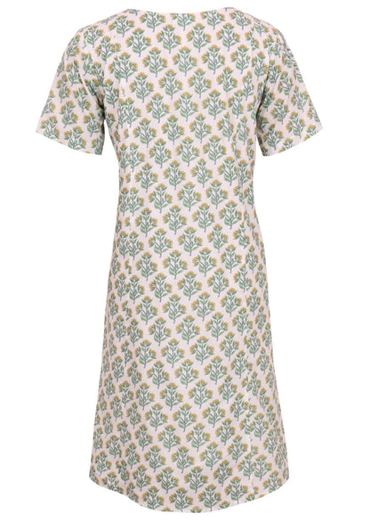 Knielanges Sommerkleid Mit Kurzen Ärmeln - Tamina