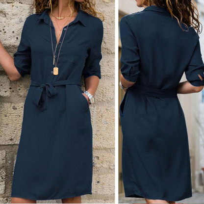 Kragenhemdkleid Mit Taille - Delia