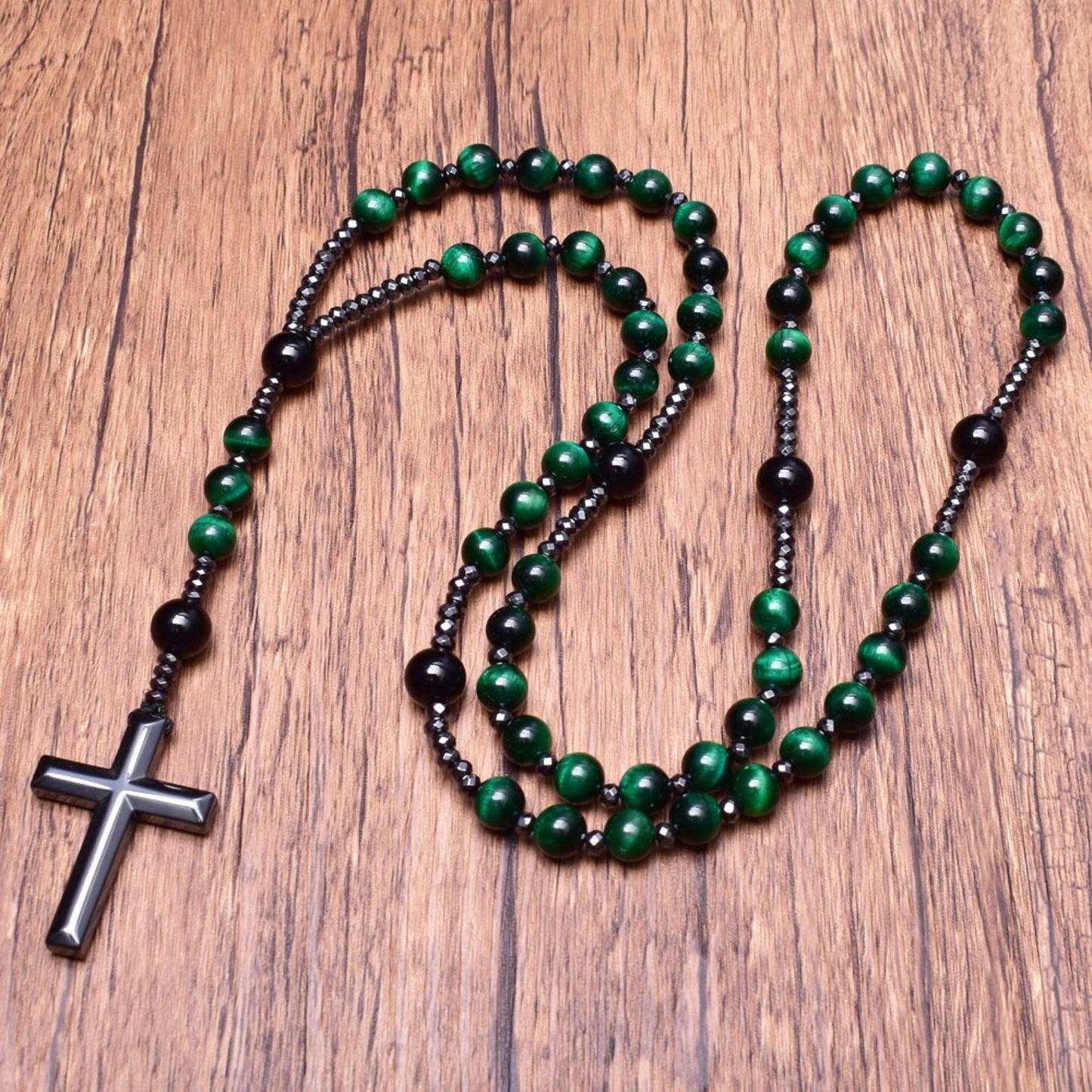 Kreuz-Rosenkranz-Halskette - PowerNecklace 