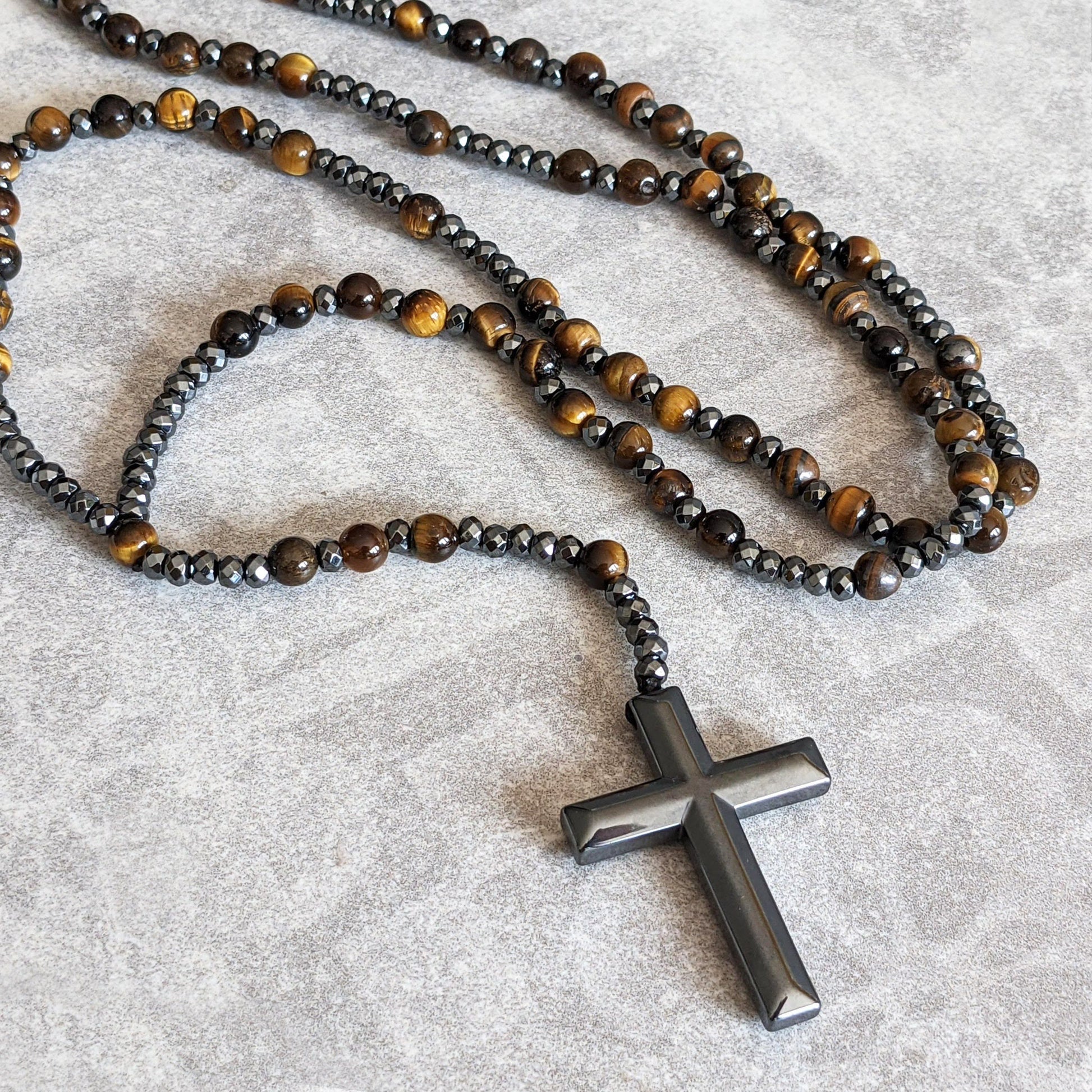 Kreuz-Rosenkranz-Halskette - PowerNecklace 