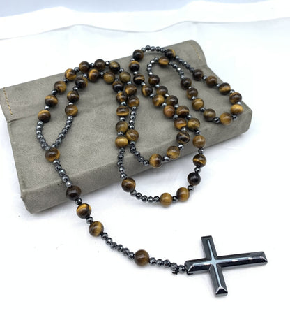 Kreuz-Rosenkranz-Halskette - PowerNecklace 