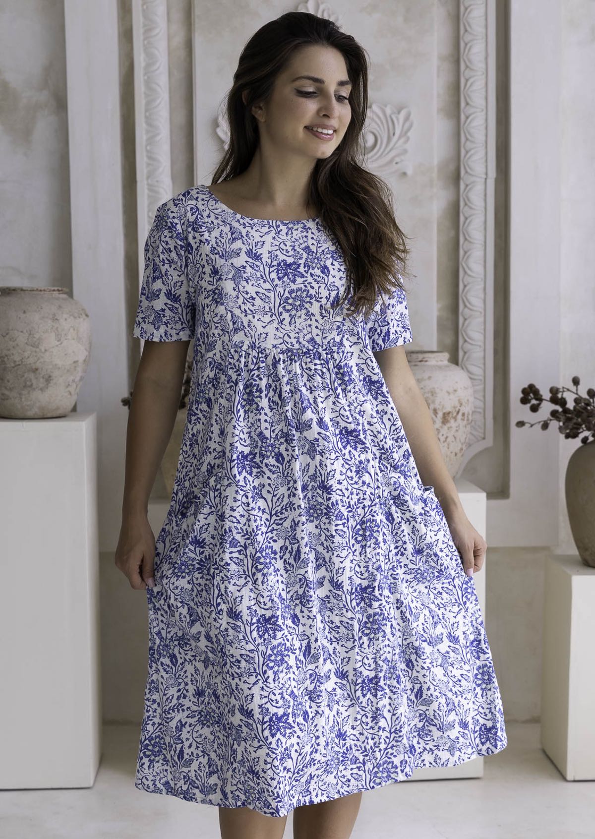 Kurzarm Sommerkleid Mit Taschen - Colleen