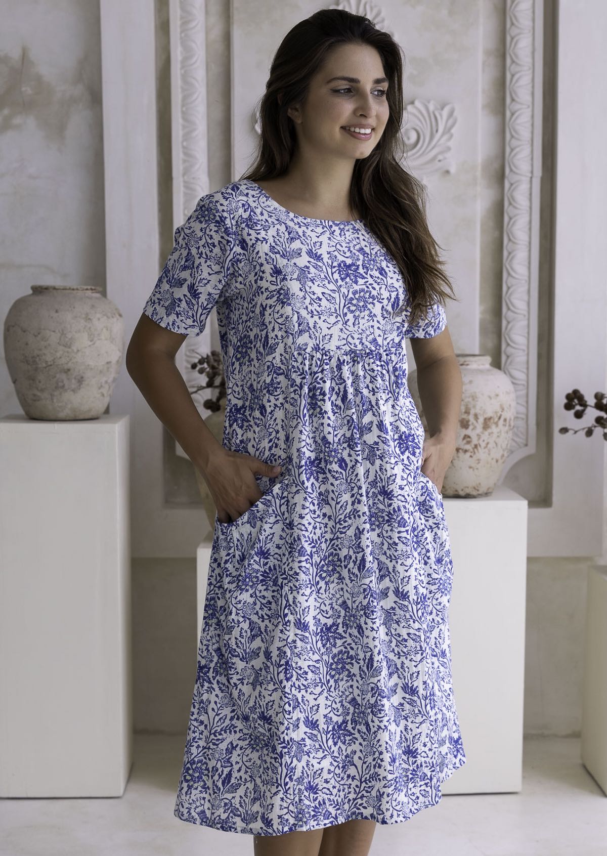 Kurzarm Sommerkleid Mit Taschen - Colleen
