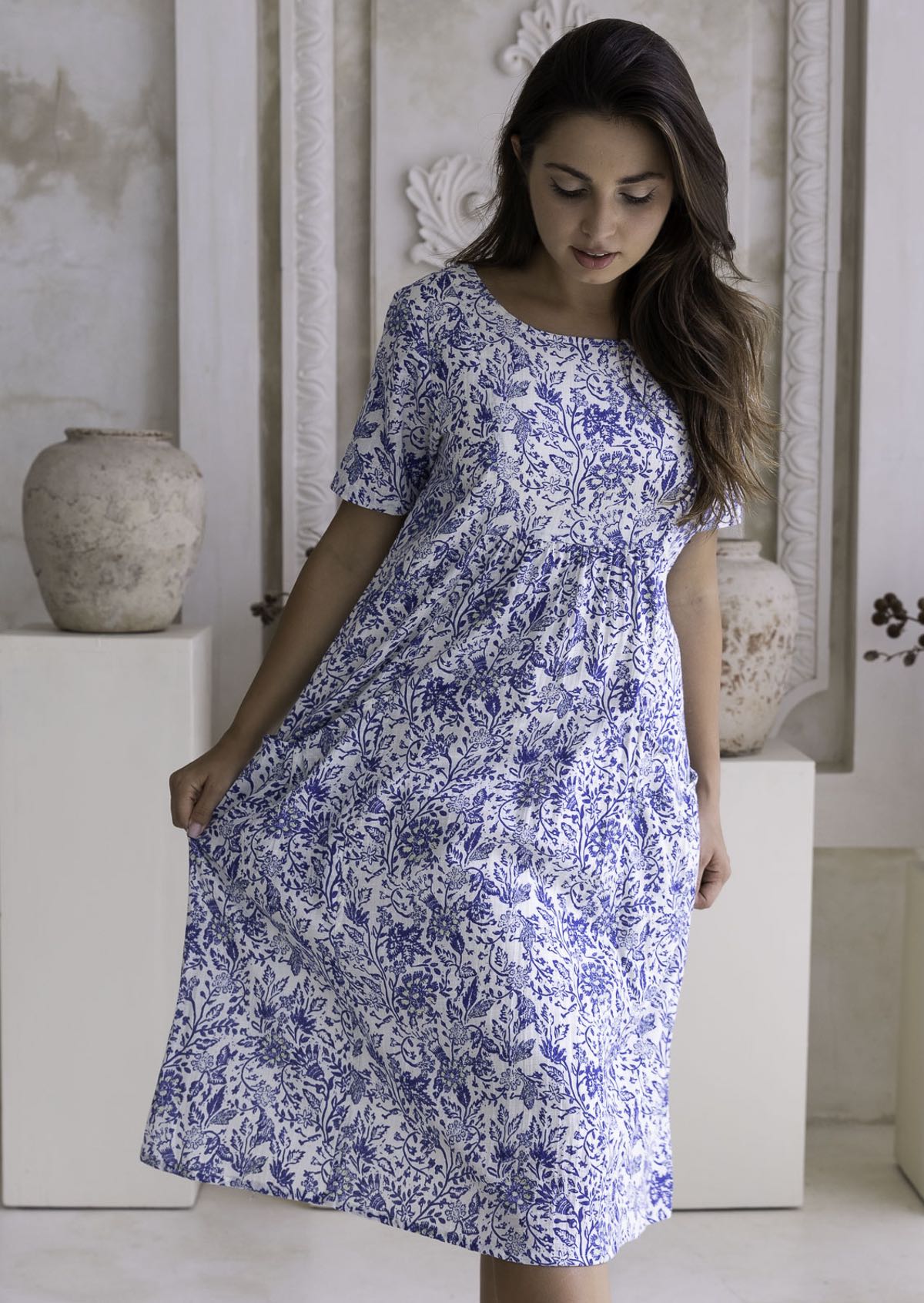Kurzarm Sommerkleid Mit Taschen - Colleen