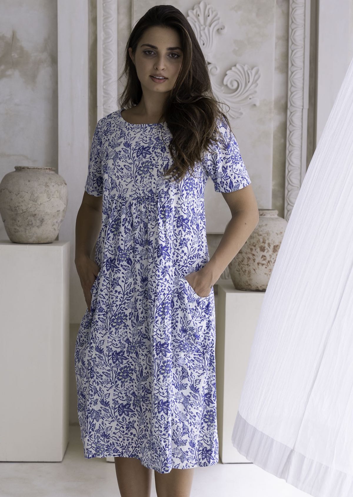 Kurzarm Sommerkleid Mit Taschen - Colleen