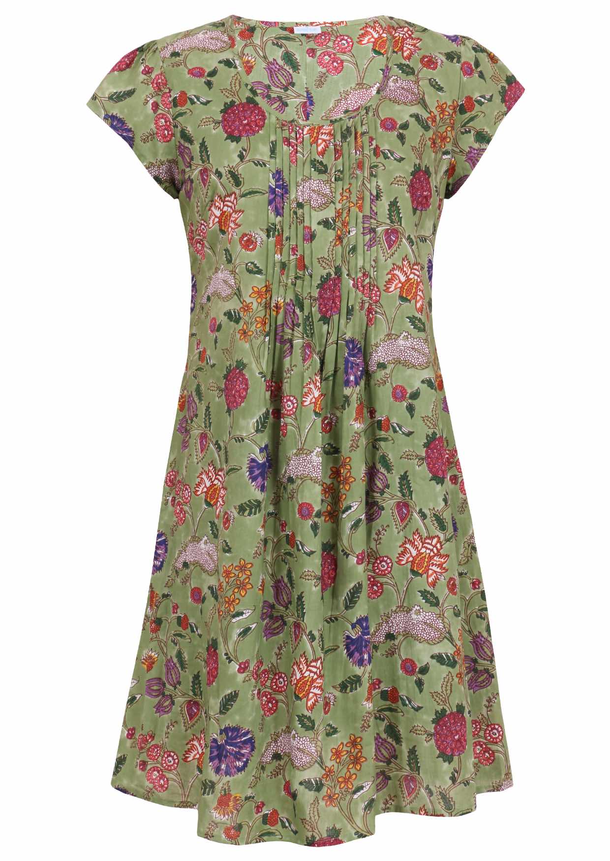 Kurzärmeliges A Linien Kleid - Amina