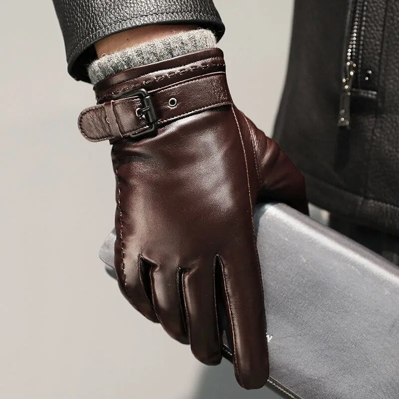 Kurzschaft Herrenhandschuh Mit Riemen - Danny