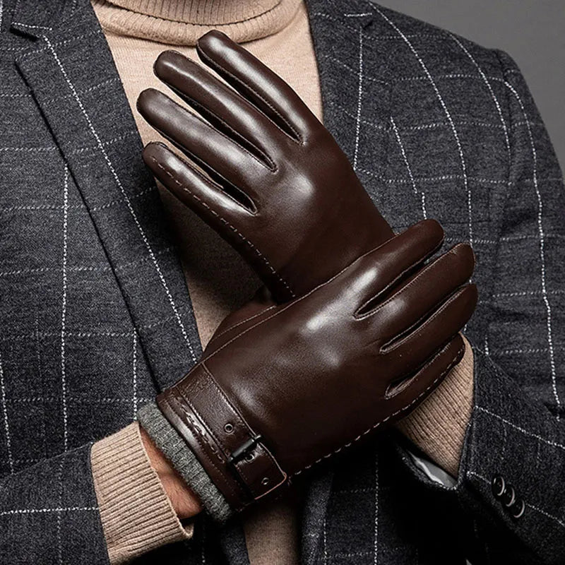 Kurzschaft Herrenhandschuh Mit Riemen - Danny