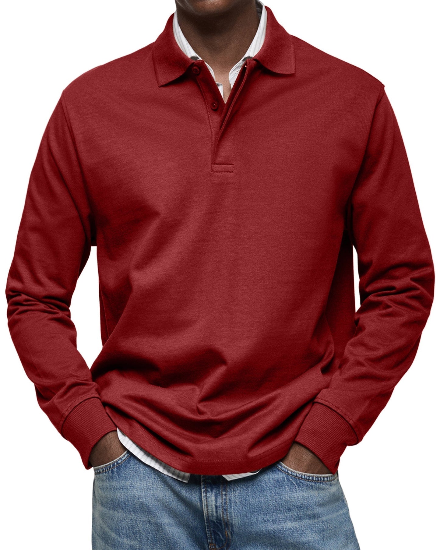 Langarm Polo Shirt Stil - Ilias