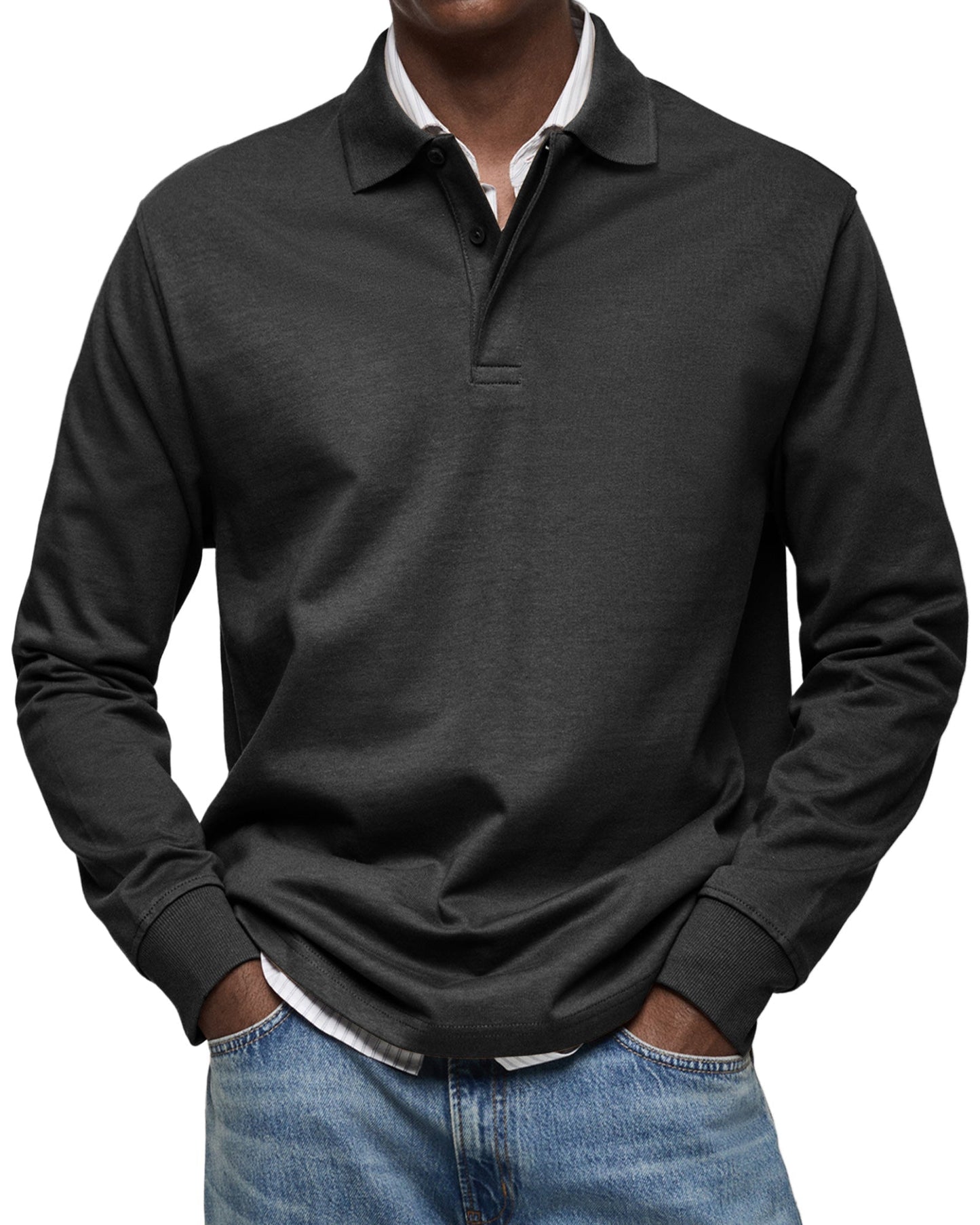 Langarm Polo Shirt Stil - Ilias