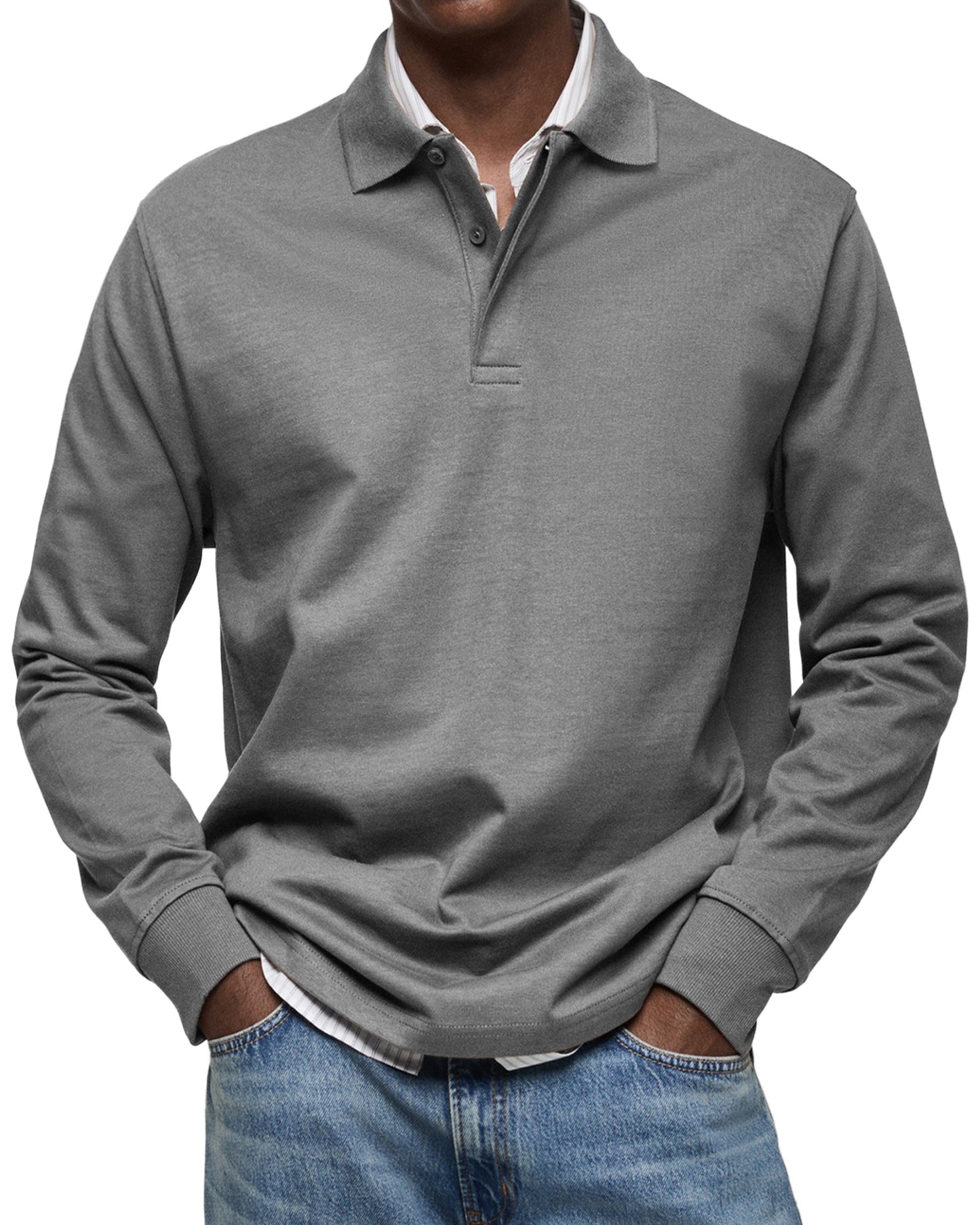 Langarm Polo Shirt Stil - Ilias