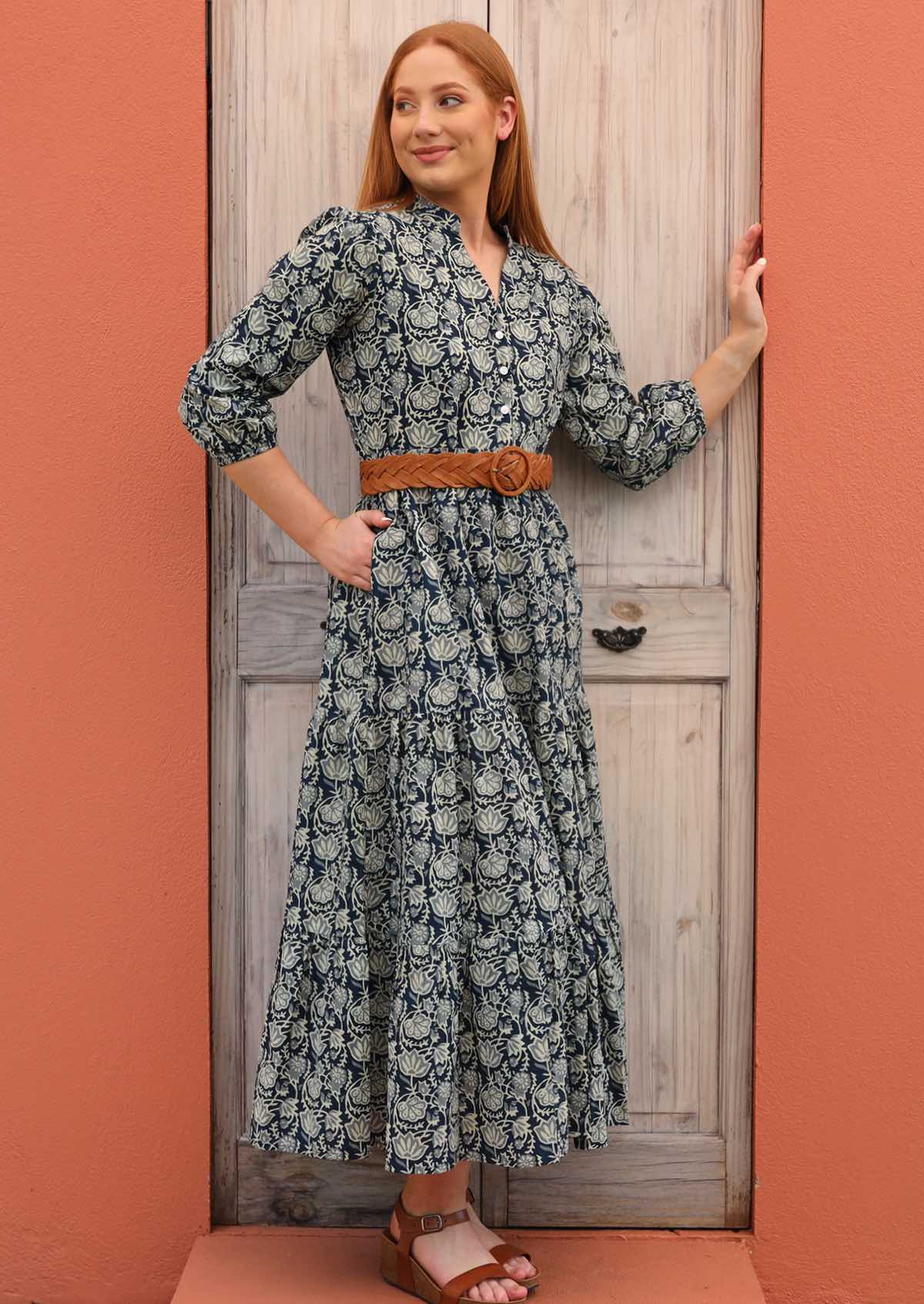 Langärmeliges Maxi Kleid - Joleen