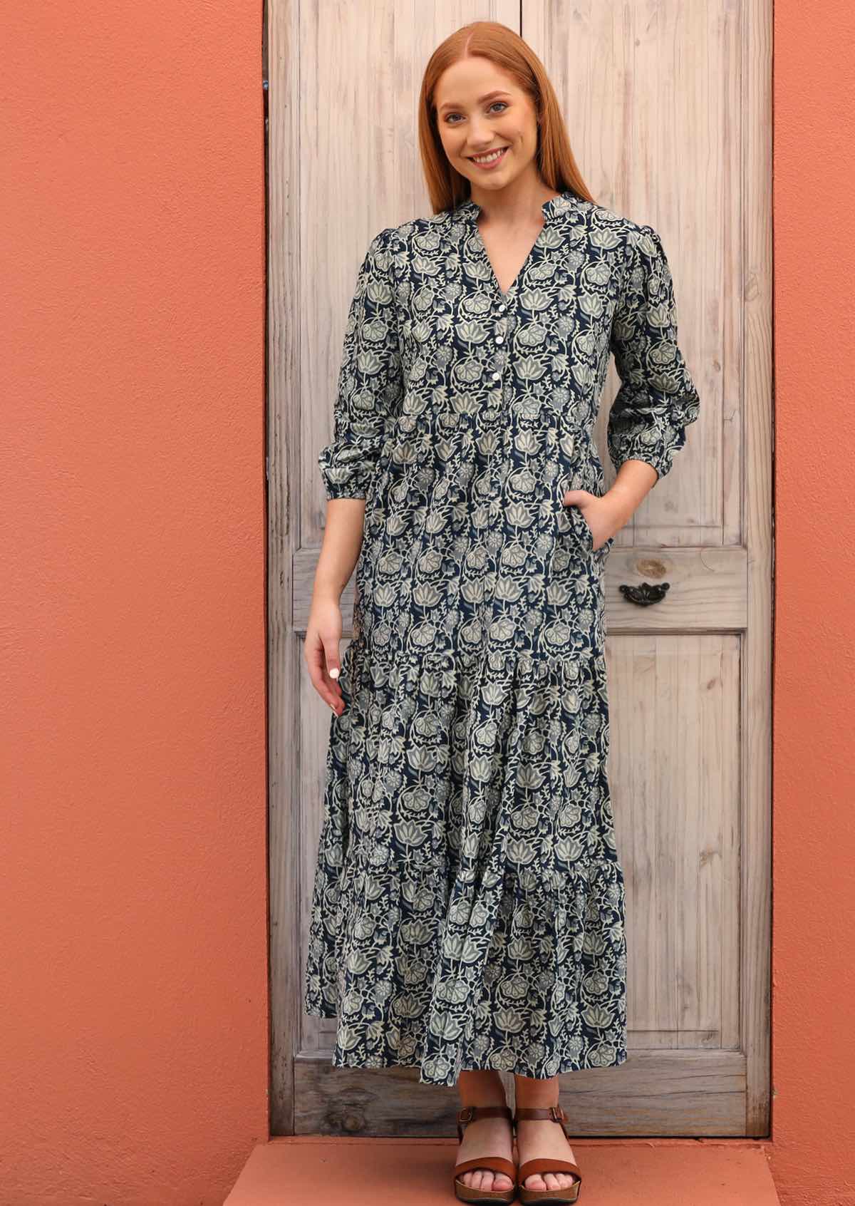 Langärmeliges Maxi Kleid - Joleen