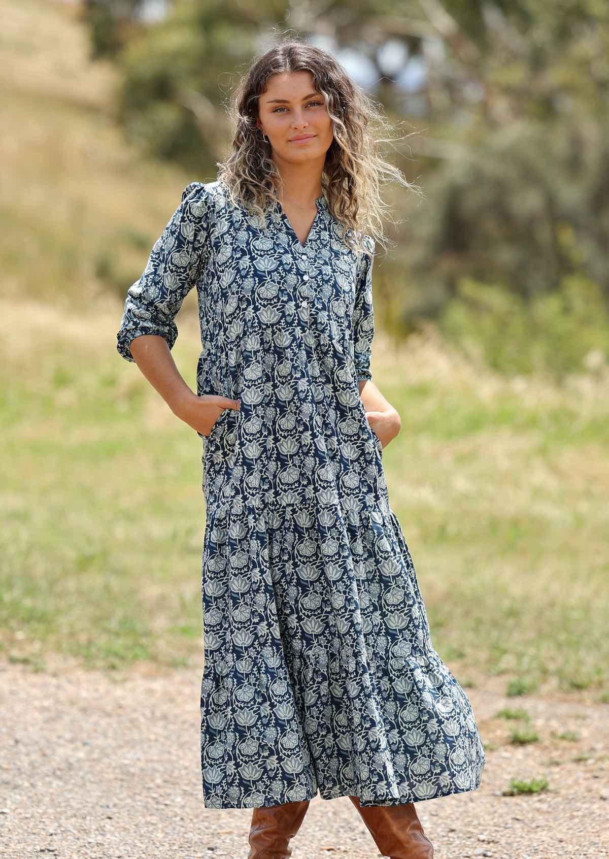 Langärmeliges Maxi Kleid - Joleen