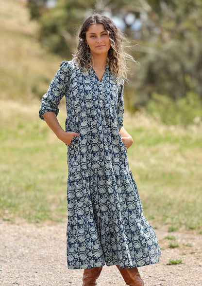 Langärmeliges Maxi Kleid - Joleen