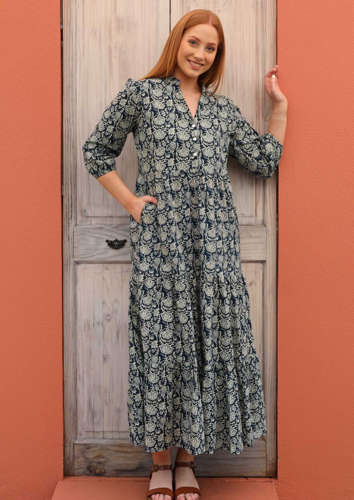 Langärmeliges Maxi Kleid - Joleen