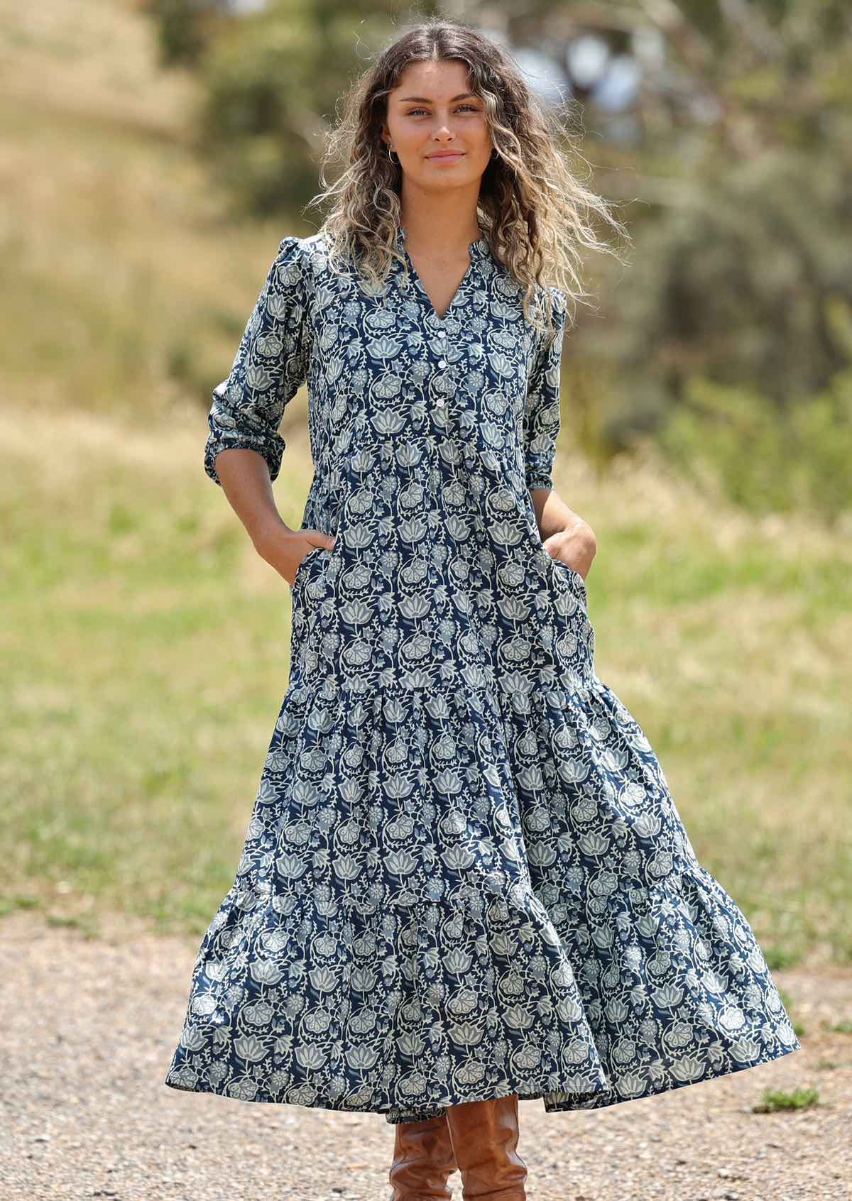 Langärmeliges Maxi Kleid - Joleen
