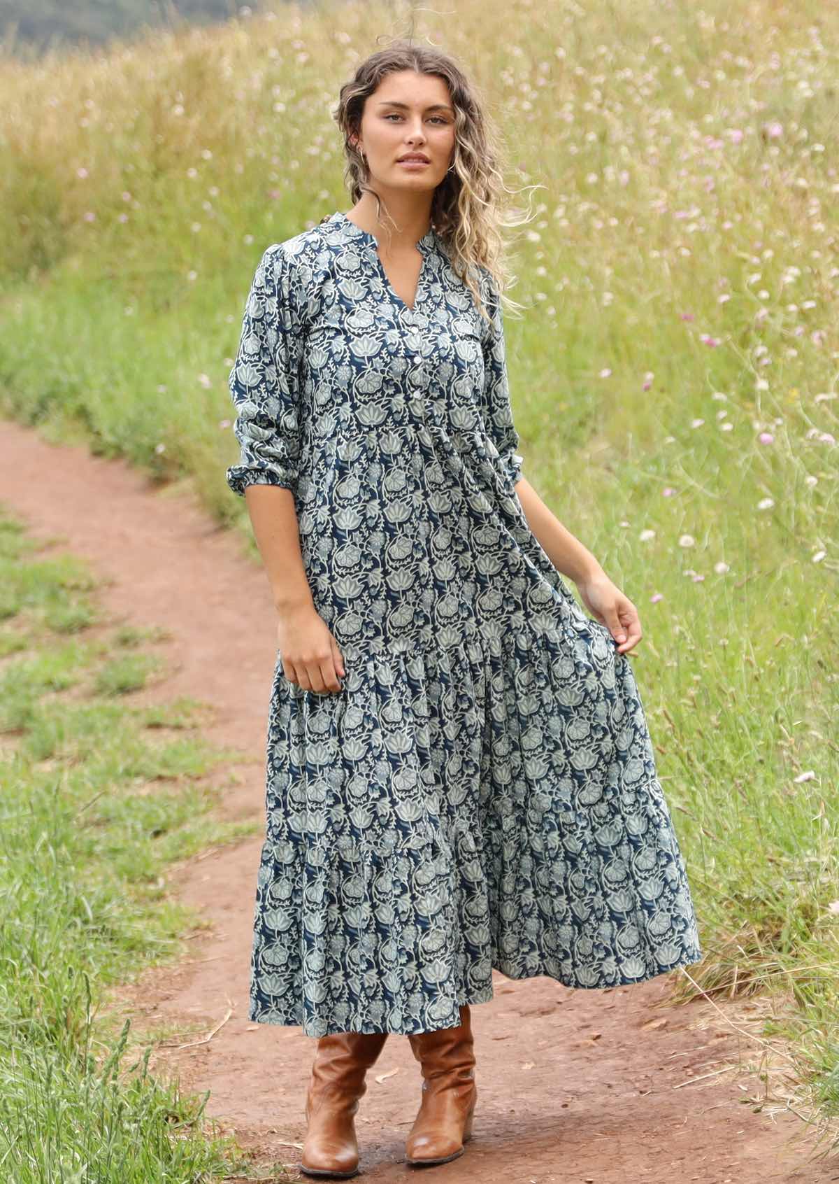 Langärmeliges Maxi Kleid - Joleen