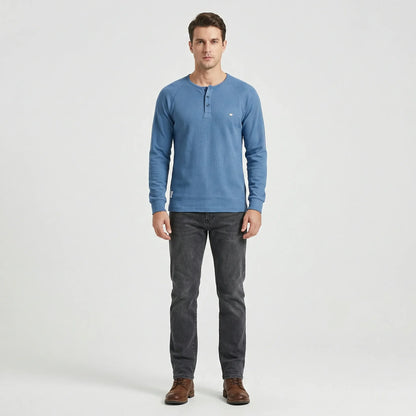 Langarmshirt Mit Knopfleiste - Giuseppe