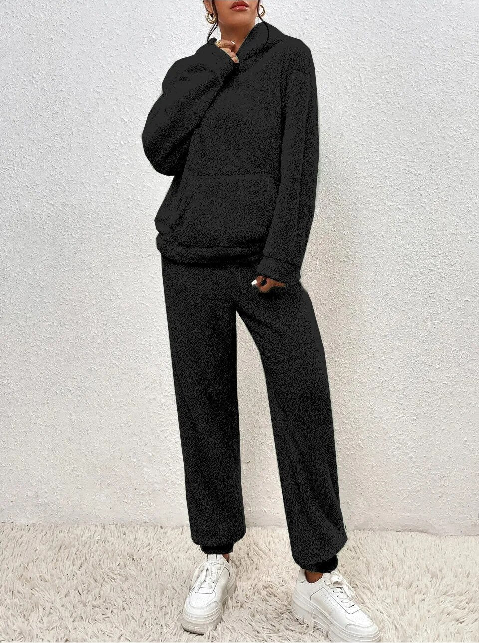 Langer Hoodie Mit Tasche -  Saskia