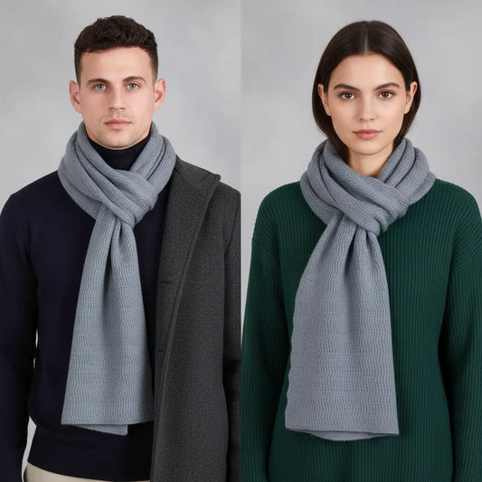 Langer Gestrickter Unisex Schal - CashmiLux