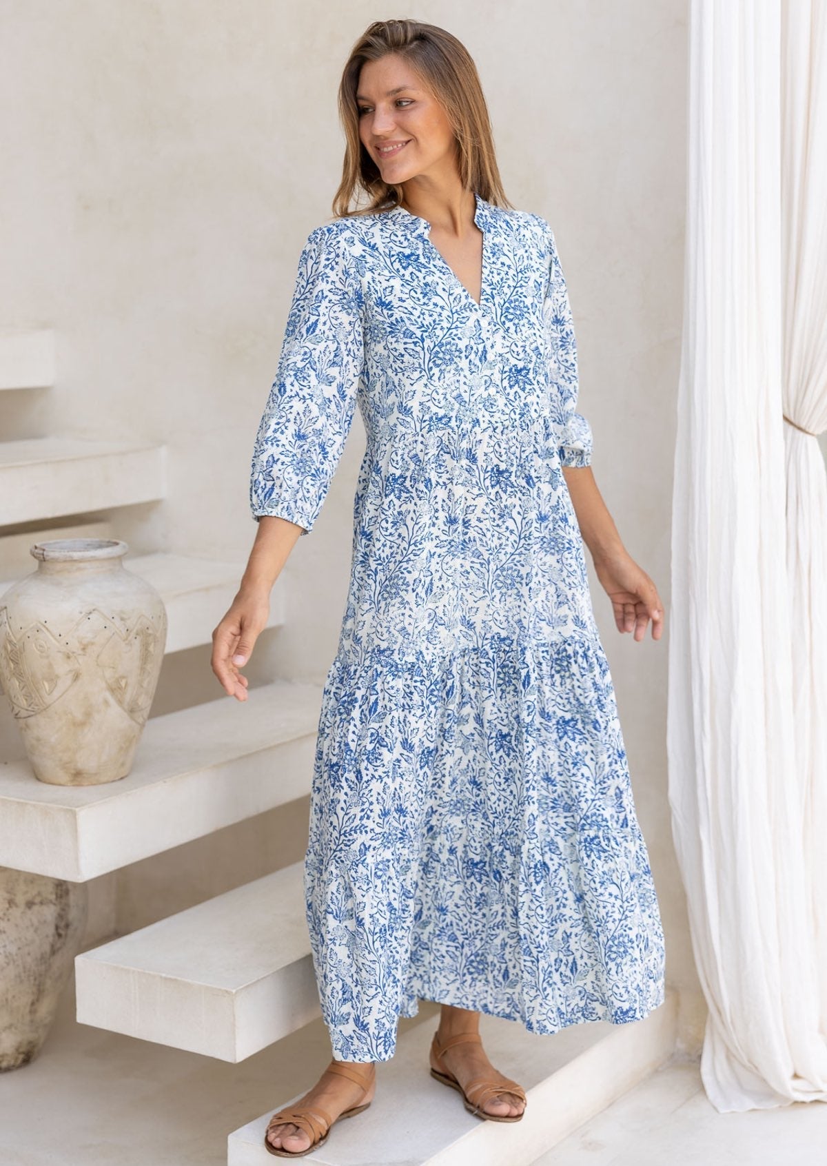 Langes Gestuftes Maxikleid - Kimberley