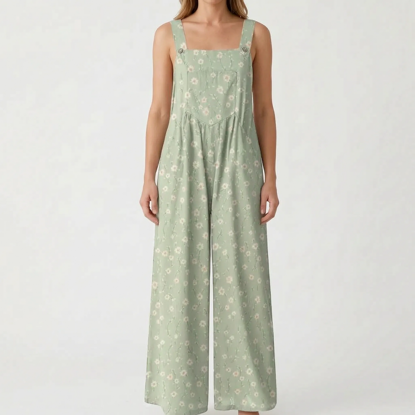 Lässiger Floraler Jumpsuit Mit Weitem Bein - Jessica