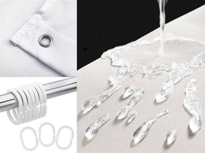 Leichter Polyester Duschvorhang - SereneCurtain
