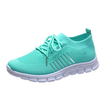Türkise Damen-Sportschuhe, atmungsaktiv, rutschfeste Sohle, ideal für Fitness und Laufen.
